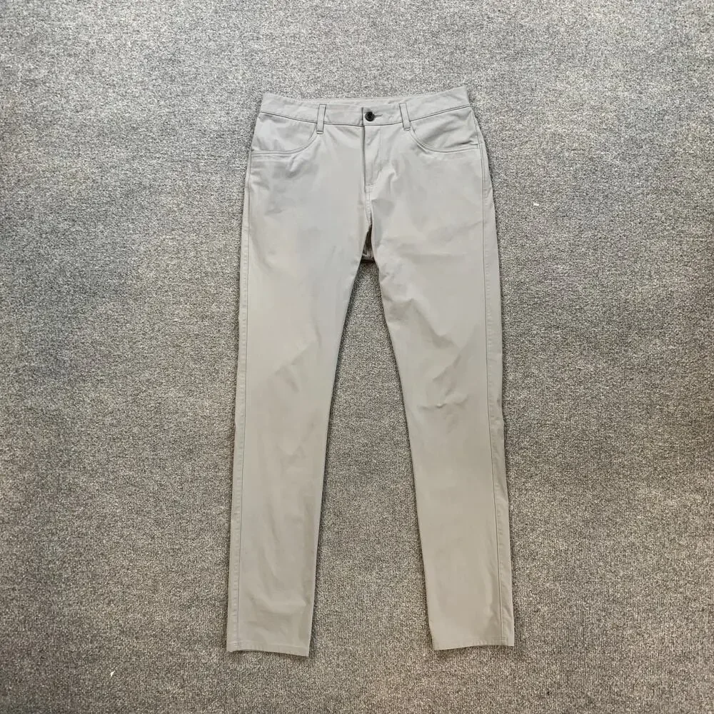Vuori Pants Mens 30 Grey Meta Athletic Slim Fit Moisture Wicking Performance
